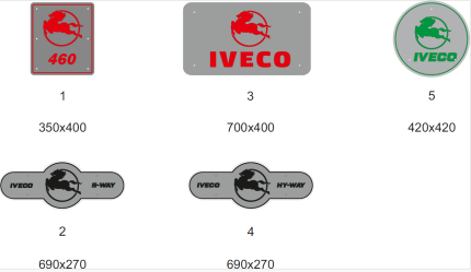 Svjetleća ogledala IVECO razni oblici