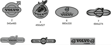 Svjetleća ogledala VOLVO razni oblici