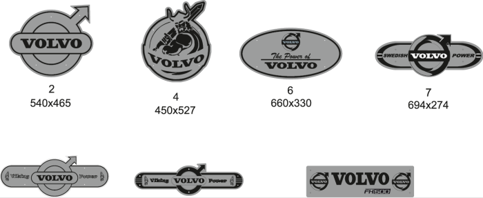 Svjetleća ogledala VOLVO razni oblici