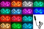 led beleuchtete fuzzy dice wuerfel im set rgb mit usb rot blau gruen weiss usw