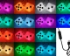 led beleuchtete fuzzy dice wuerfel im set rgb mit usb rot blau gruen weiss usw
